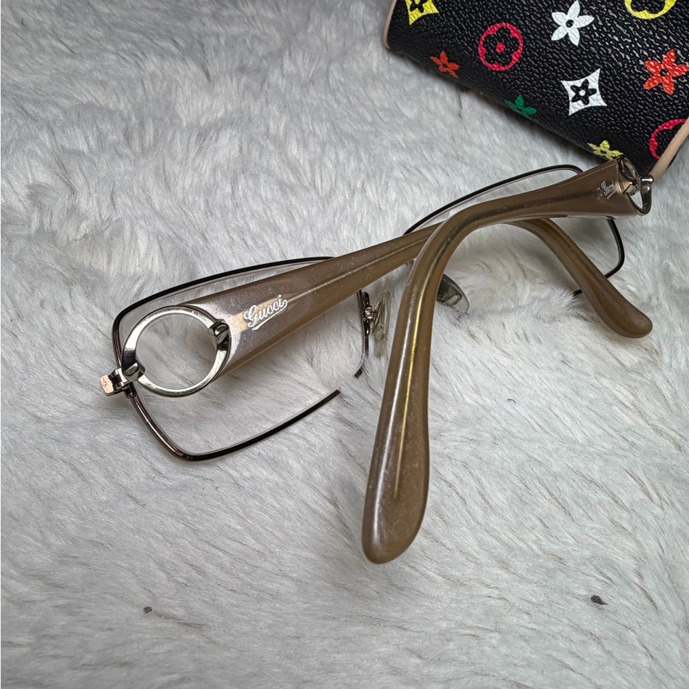 Gucci Women's Eyeglasses GG 2840 UBG Brown Rectangular Frames (read) - Picture 7 of 12